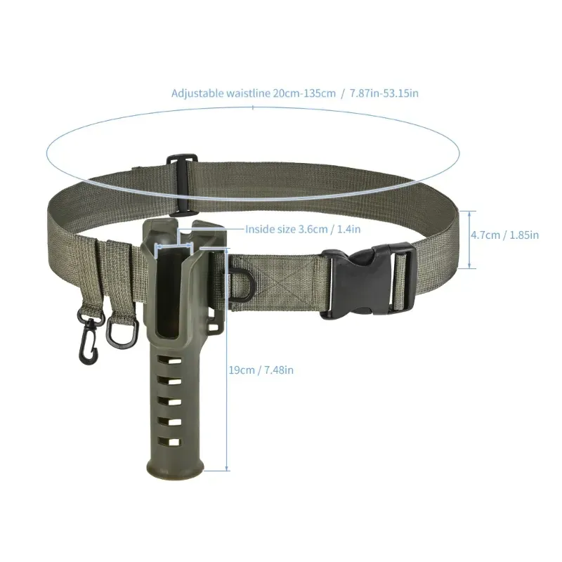 Belt Waist Hanging Rod Spinning Casting Poles Reel Holder Portable Fishing Tool_voghion.com