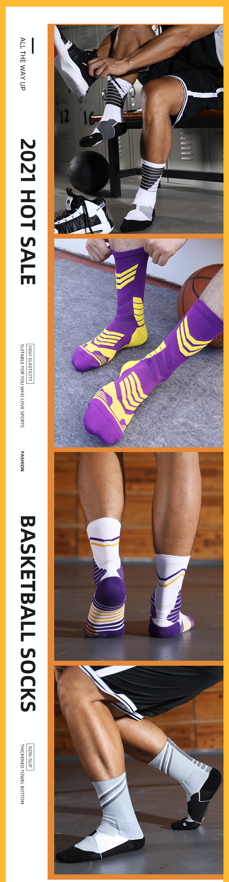 Calcetines de baloncesto de combate reales para adultos, calcetines deportivos antideslizantes absorbentes para hombre, calcetines de élite cilíndricos de parte superior alta con parte inferior de toalla_voghion.com