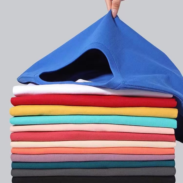 Trendig lös bomull Cool mångsidig elastisk par Stor t-shirt med rund hals för män sommar_voghion.com