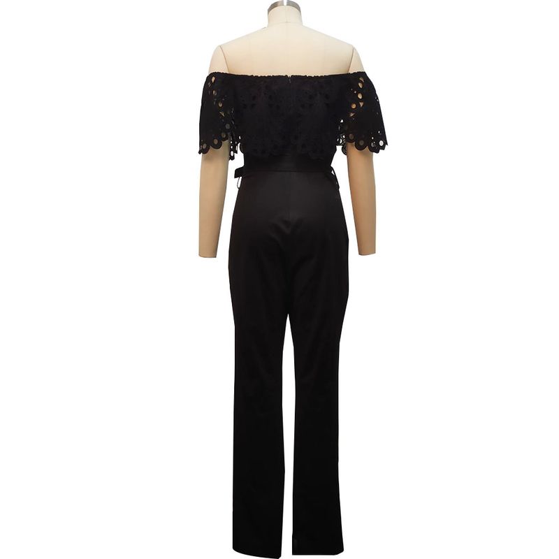 Europeisk och amerikansk sexig fashionabel enfärgad jumpsuit med tubtopp_voghion.com