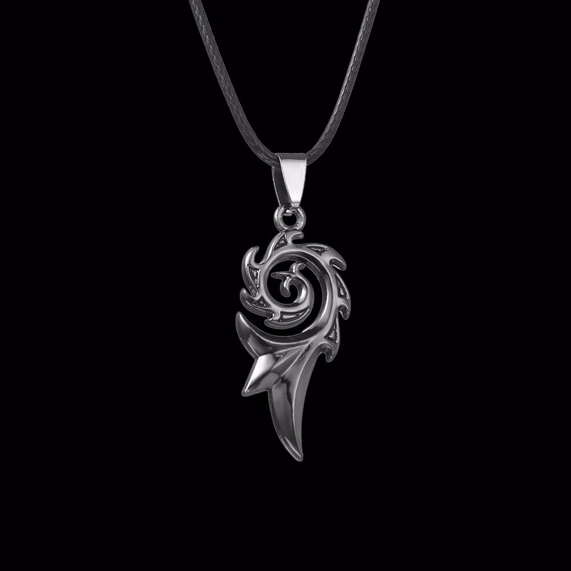 Colar masculino Punk Dragon Flame titânio aço inoxidável legal corrente de couro com pingente colar masculino_voghion.com