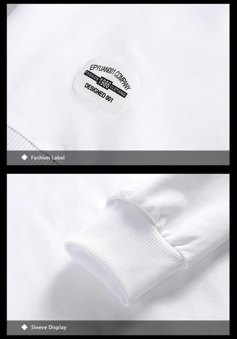 Hommes pulls décontractés à capuche hommes faux deux pièces Multi couleur col rond mode Harajuku Style mâle sweat 2023 nouveau_voghion.com