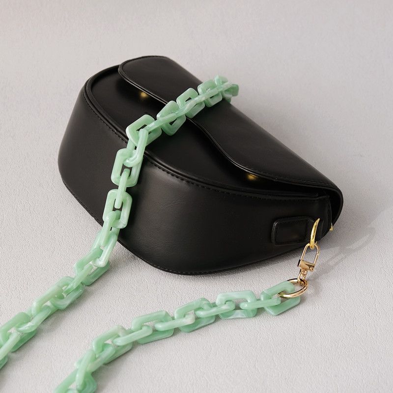 Einzelne Crossbody Macaron Einfarbig Vielseitige Tasche Acrylharz Breiter Schultergurt Telefonkette_voghion.com