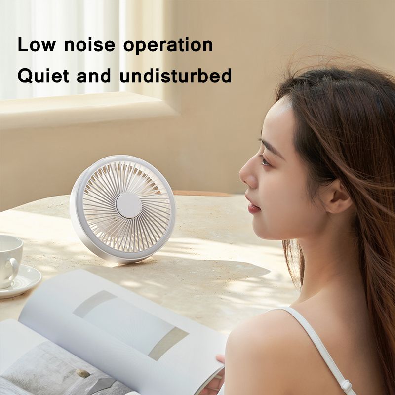 Távirányítós ventilátor kempingezéshez, csendes kis ventilátor, szépségápolási fényventilátor, hosszú akkumulátor-élettartamú kültéri ventilátor, 2000mAh, USB-n újratölthető_voghion.com