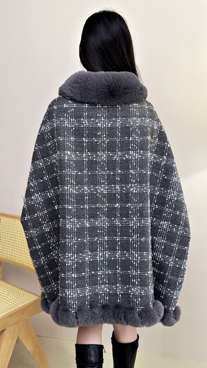 Mantella calda per il tempo libero, scialle e mantella alla moda autunno e inverno 2025 da donna Hundred And One_voghion.com