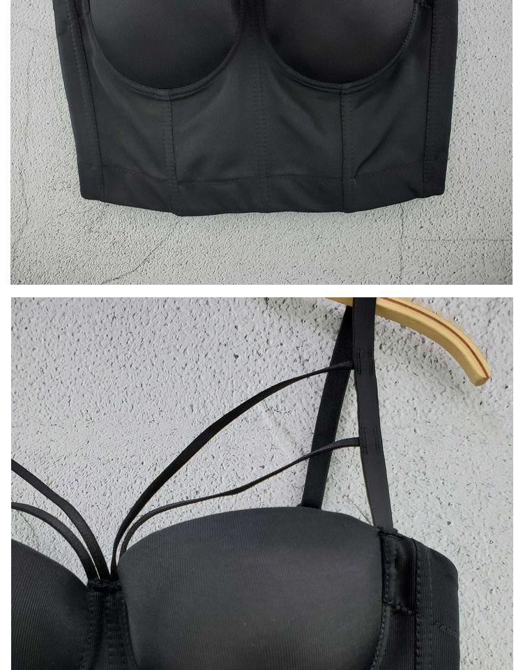 New Style Versatile Cotton Cloth Steel Ring Buttoned Summer Style Tube Top Vest Trendy Korean Style European And American Hot Selling Bra_voghion.com