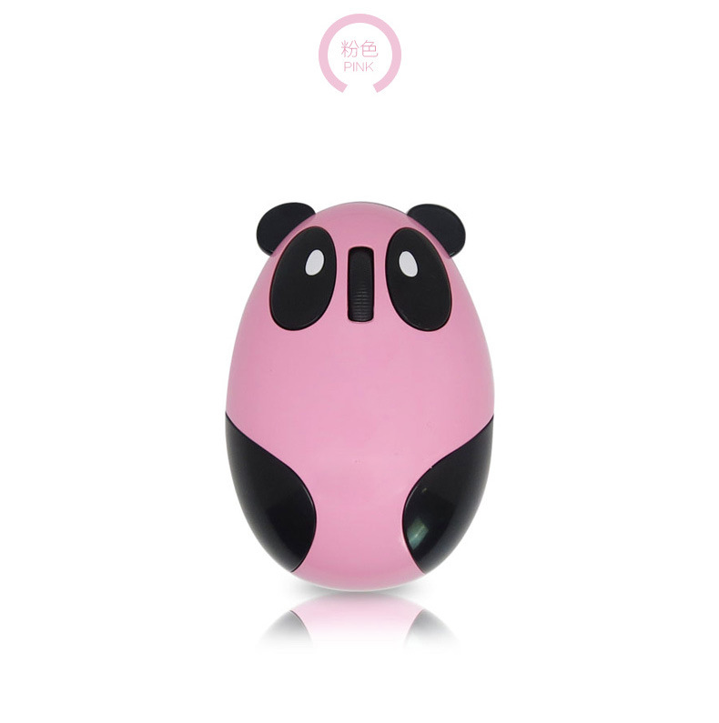 Mini mysz z kreskówkową pandą i bezprzewodową ładowarką_voghion.com