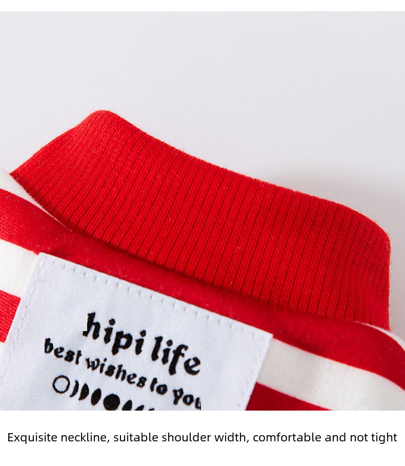 Autumn and Winter Dog Simple Stripe Tragable Sweatshirt Casual Style Cat Two-legged Teddy Pet Clothes_voghion.com