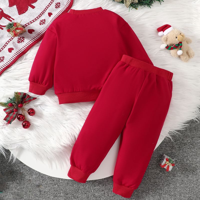 2024 Carino neonato e bambino piccolo abbigliamento per bambini lettera ricamata felpa con cappuccio pantaloni set_voghion.com