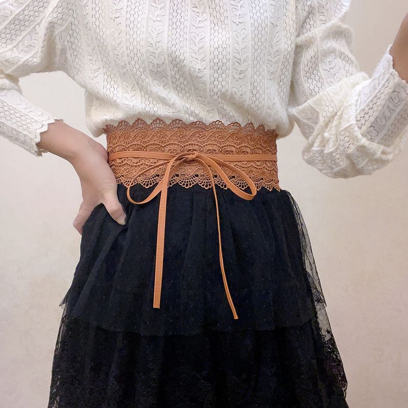 Cintura decorativa in vita per gonna da donna con bordo in pizzo extra dolce e largo_voghion.com