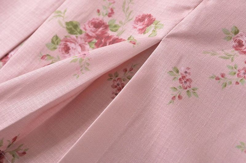 Autumn Summer Friendly High Button Printed Solid 2024 Summer Style Pure Desire Printed Ruffled Camisole Wrinkle Synonyms_voghion.com
