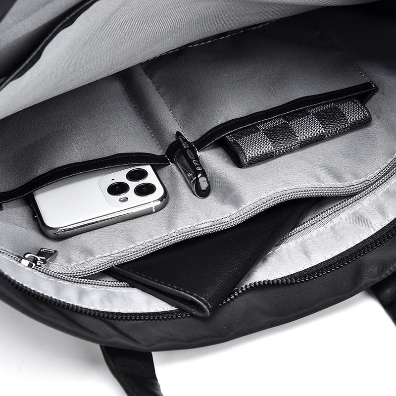 New Men's Business Meeting Handbag File Bag Printed Horizontal Zipper Briefcase_voghion.com