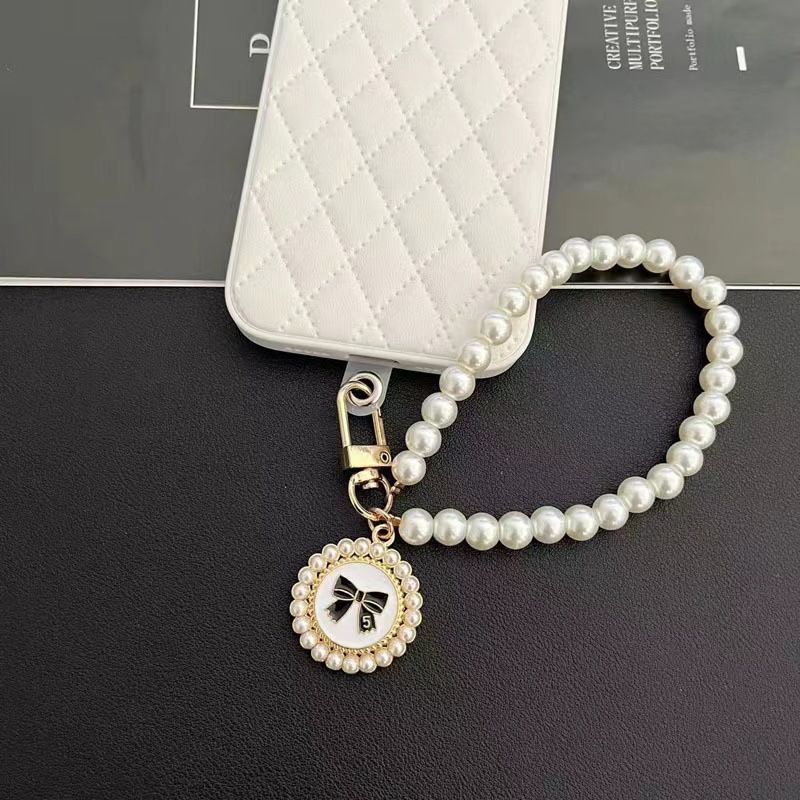 Perle Perlen Handy Kette Bogen Zubehör Anhänger Schlüsselanhänger Mädchen süße Gepäck Anhänger_voghion.com