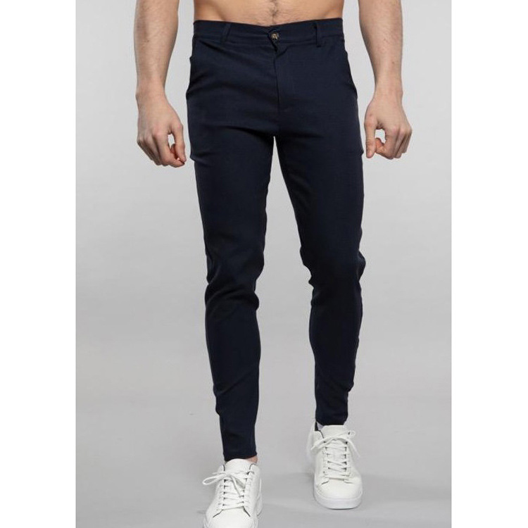 Vêtements pour hommes, tendance, couleur unie, coton, décontracté, petit pied, jambe droite_voghion.com