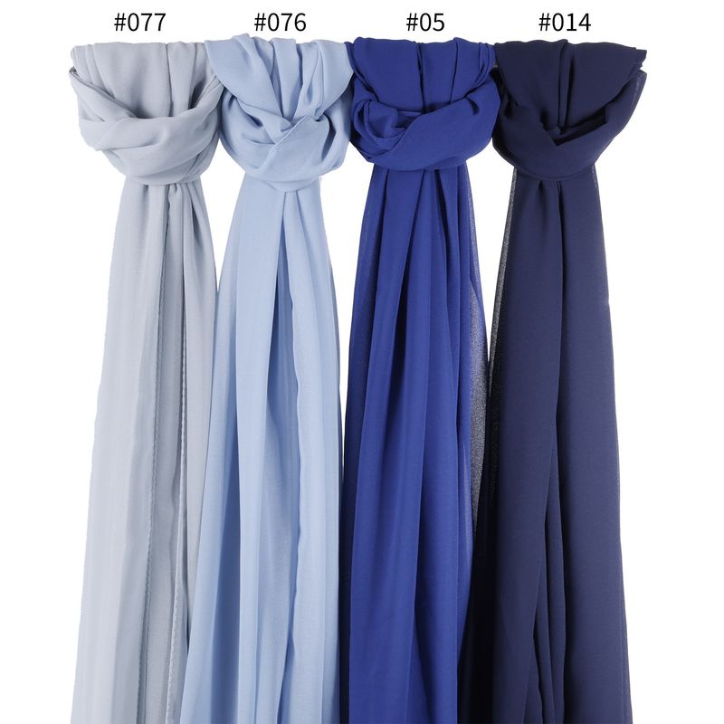 Chiffon Scarf Women's Long Scarf High Quality Windproof And Sandproof Headscarf Four Seasons Middle Eastern Muslim Shawl_voghion.com