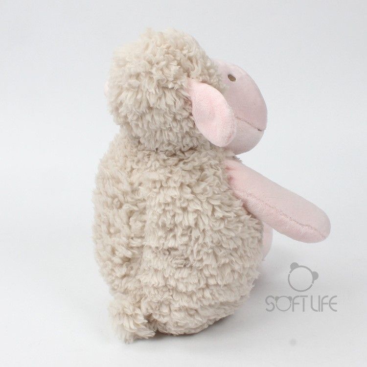 Animales de peluche suaves de la vida, juguete de peluche, muñeca de boda, cordero rosa, muñeca de confort, regalo de cumpleaños para niños, muñeca_voghion.com
