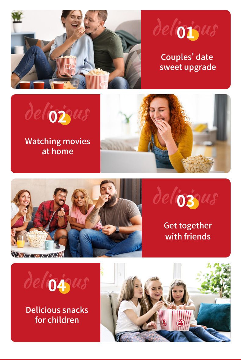 Maszyna do popcornu o mocy 700 W, z funkcją robienia popcornu gorącym powietrzem, bez oleju, pojemność 60 g, rodzinna maszyna do samodzielnego przygotowywania przekąsek, bez BPA, obudowa chłodna w dotyku, wtyczka standardowa UE_voghion.com