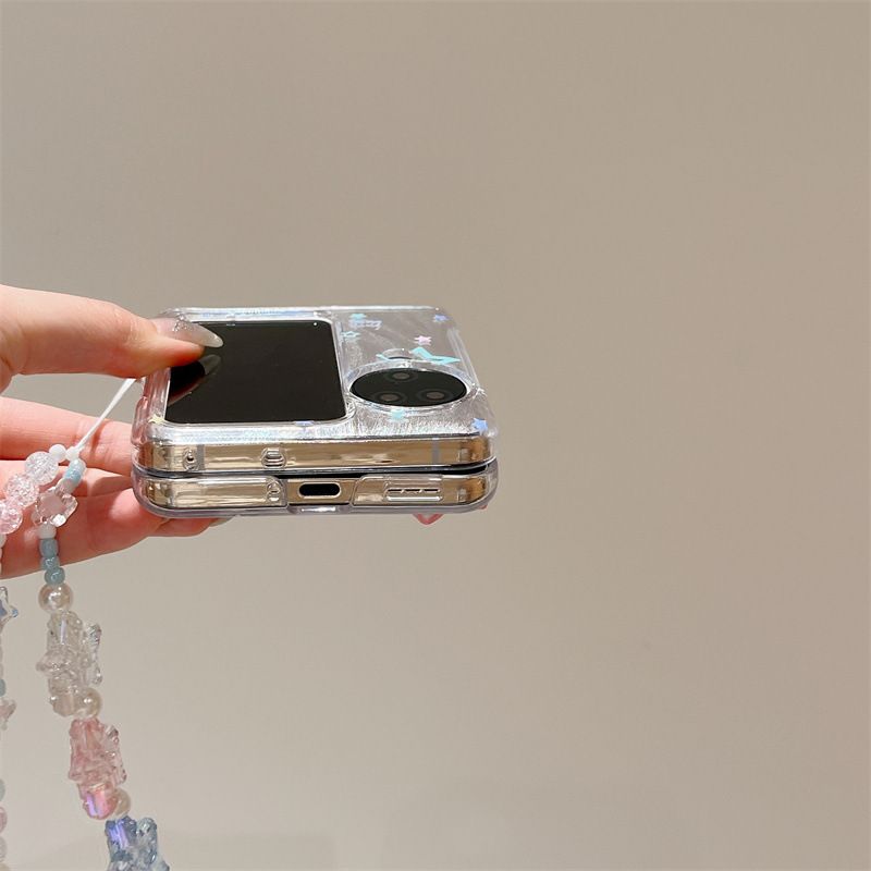 Japanese and Korean feather yarn stars for OPPO Find N3 flip phone case N2 flip folding screen protective cover_voghion.com