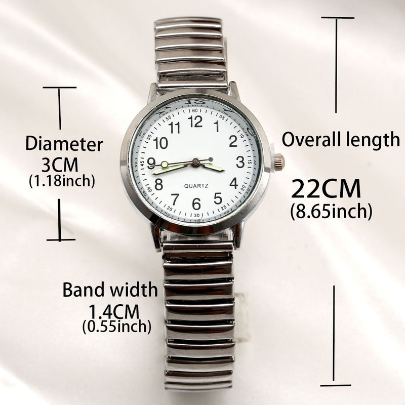 Elderly couple clear numbers, middle-aged quartz women's watches, night light watches_voghion.com