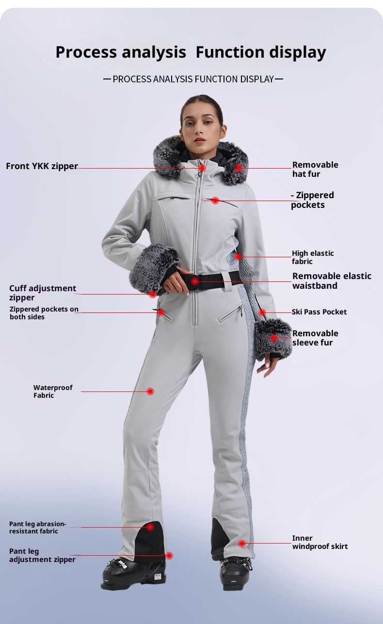 001 Extremely Cold Slim Fit Double Board Windproof Waterproof Thickened Warm Outdoor Sports Cross-border Ski Suit Women's_voghion.com