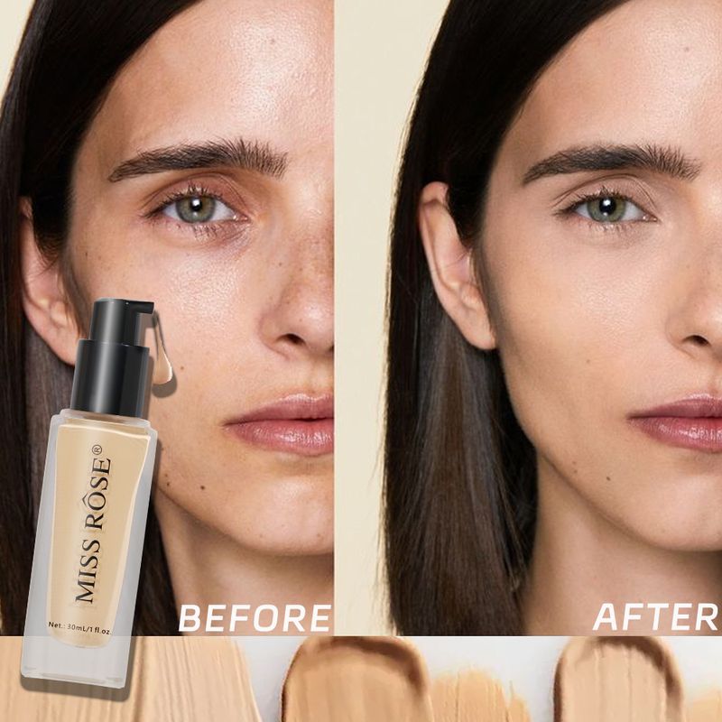 Makeup Long Lasting Waterproof Non Smearing Liquid Foundation Light Natural Clear Sweat Proof Oil Control Concealer Foundation_voghion.com