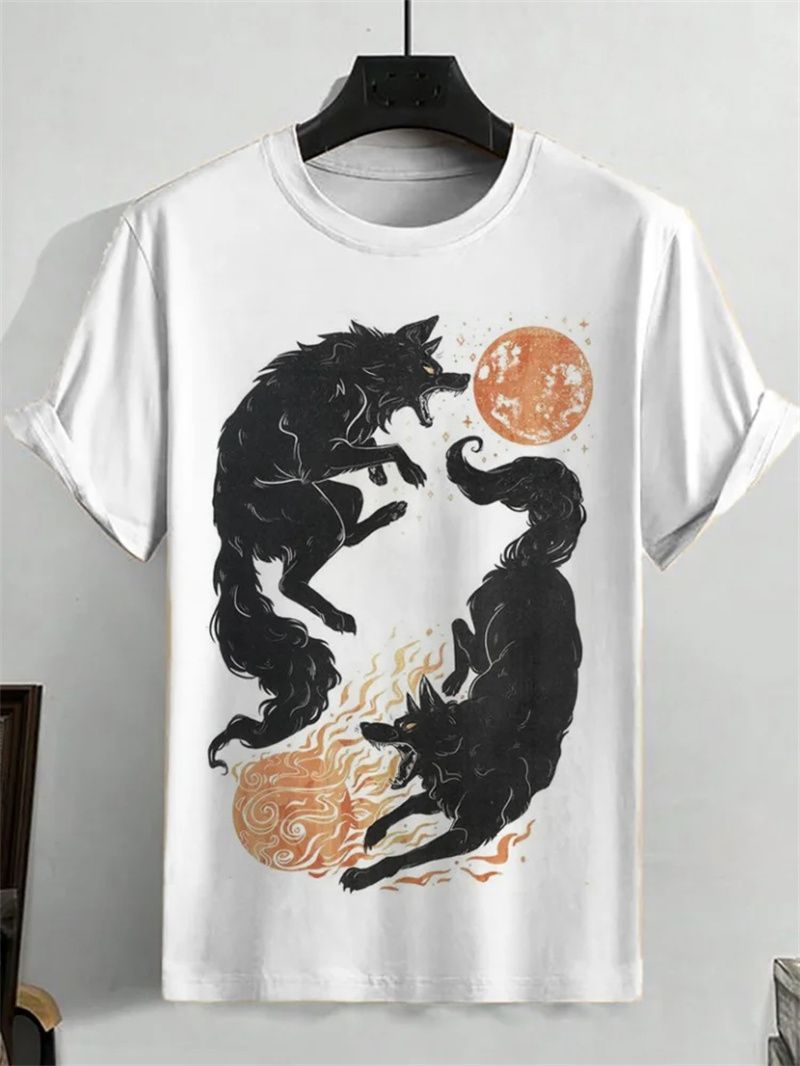Japanese Ukiyo-e Graphic T Shirt Men Animal Waves Sun 3D Printed T-Shirts Casual Short Sleeve Tees Outdoor Oversized O-Neck Tops_voghion.com