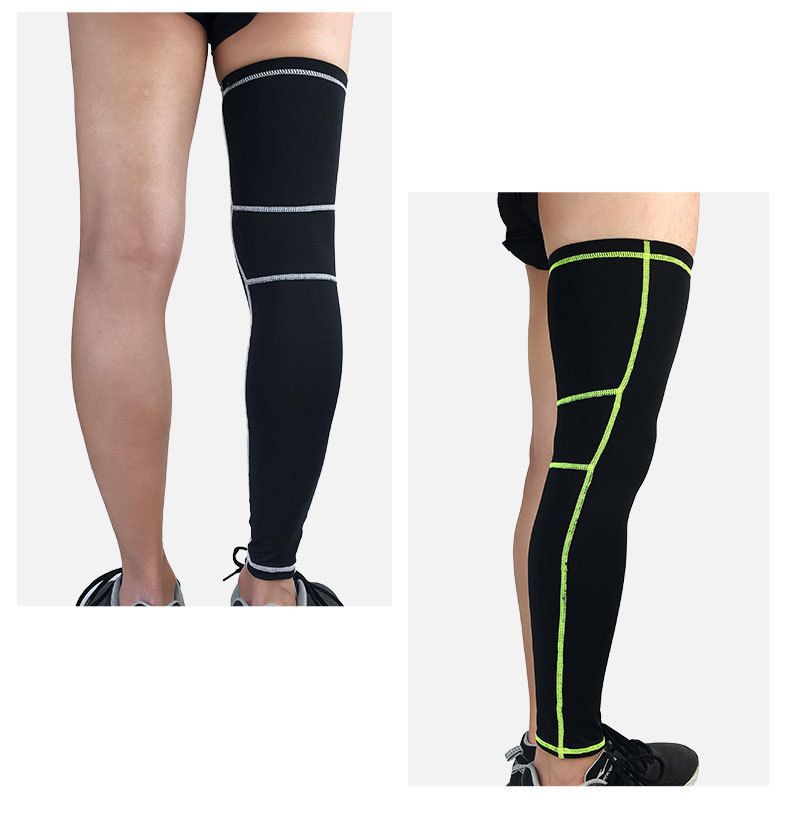 New sports knee pads, outdoor football, badminton, running, cycling, breathable compression long leg guards_voghion.com