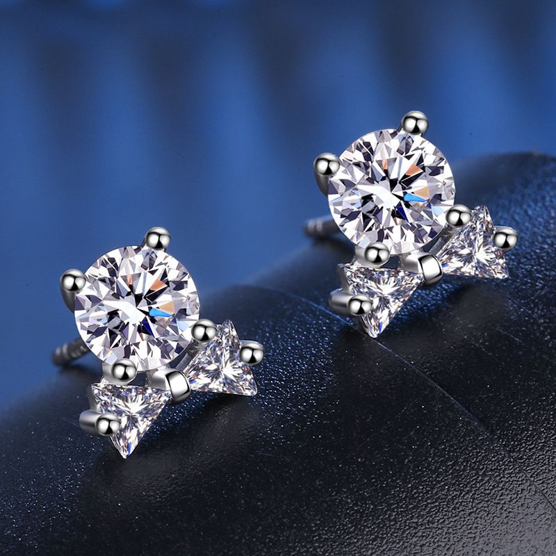 Tancise Moissanite Orecchini in argento Orecchini pendenti per donne Regali per feste di matrimonio_voghion.com