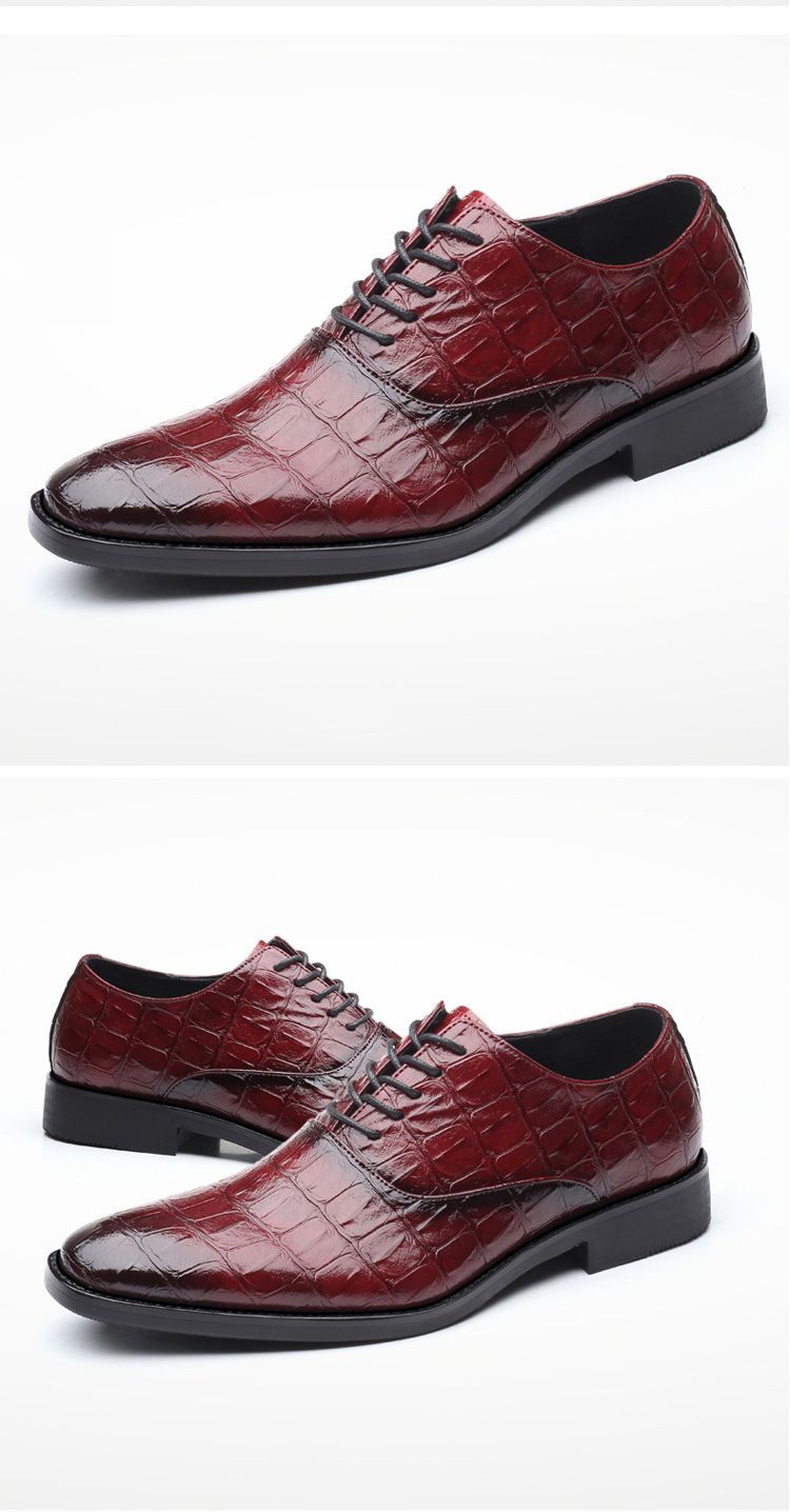 Heren Business Casual Dress Oxfords Formele Veterschoenen voor Kantoor, Feesten en Dagelijks Gebruik_voghion.com