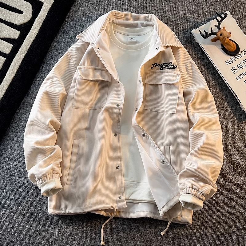Premium-Arbeitsjacke für Herren – Locker geschnittener, vielseitiger Frühlings- und Herbstmantel in Schwarz, Braun und Apricot_voghion.com