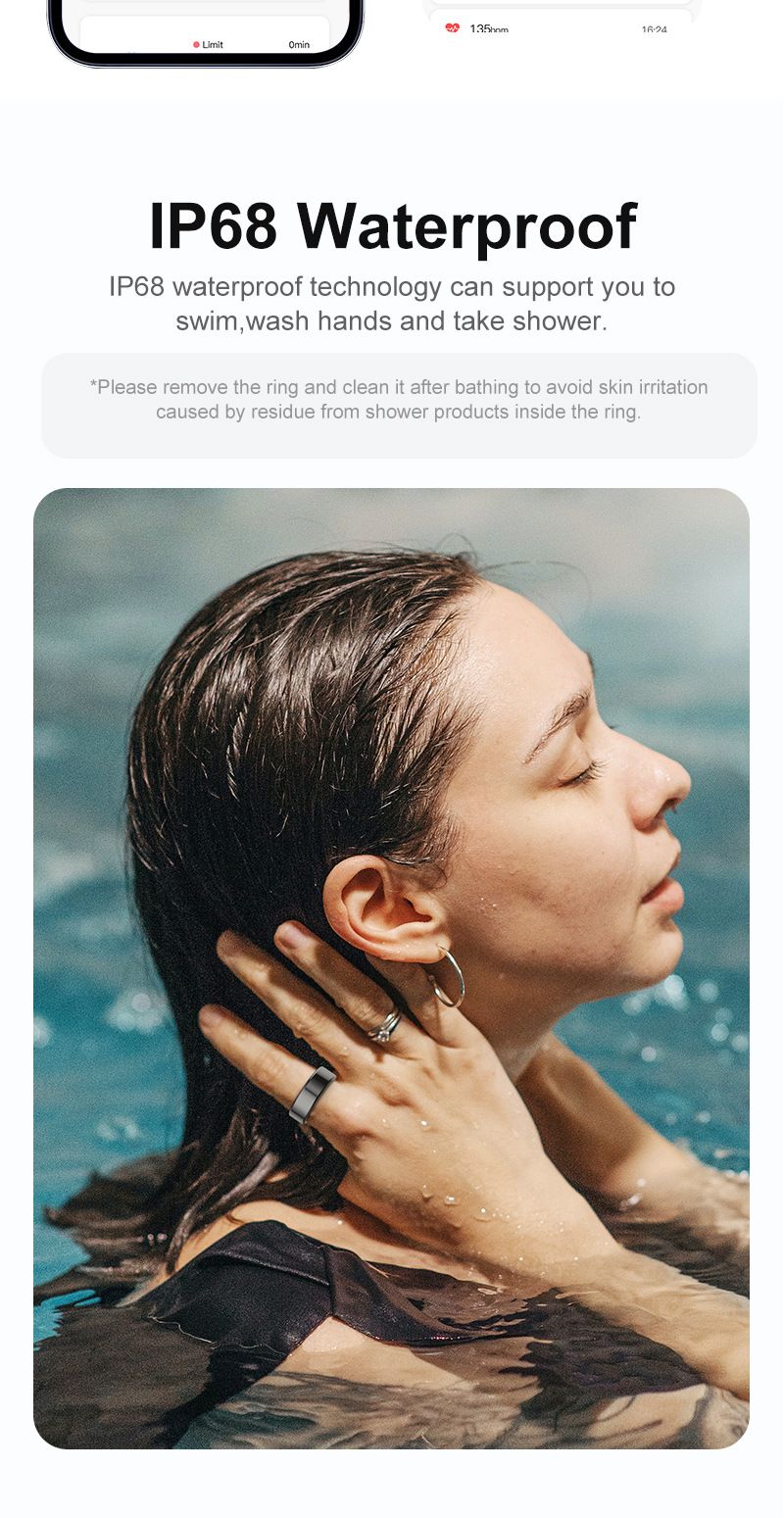 R02 Smart Ring Impermeabile Pressione Ossigeno nel sangue Monitoraggio del sonno Monitoraggio della frequenza cardiaca Fotografia Modalità multi sport_voghion.com