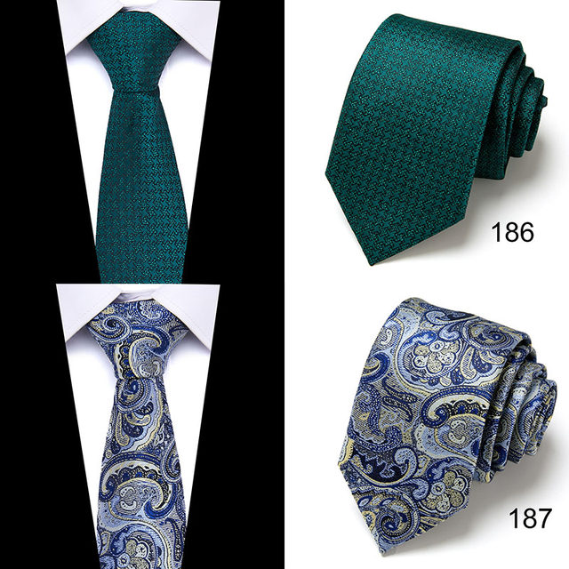 Novo estilo de moda masculina gravata 7.5 cm azul verde & laranja gravatas para homem paisley floral ajuste casamento local de trabalho_voghion.com