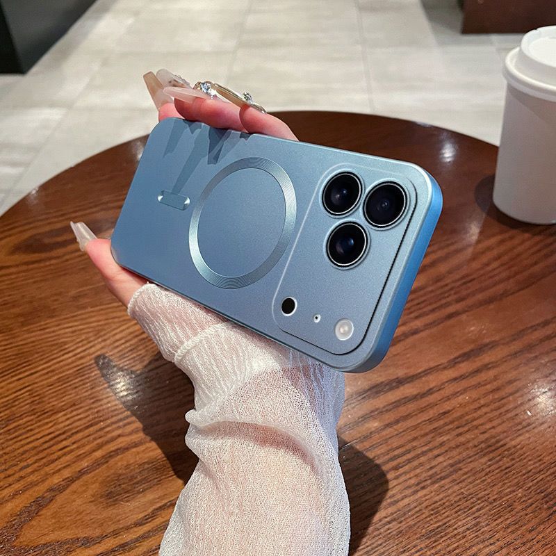 Mobiele telefoonhoesje voor Apple 17 16 15 14 13 12 ProMax Ultradun mat voor iPhone 16/17Pro Magnetisch draadloos opladen 15 Mat Anti-val_voghion.com