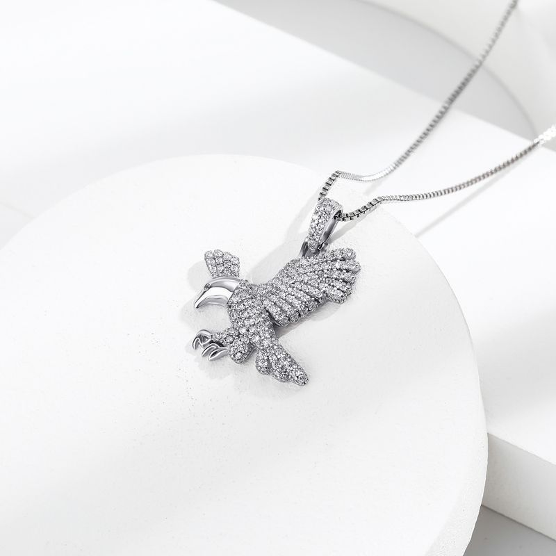 Collana unisex alla moda in argento sterling 925 con zirconi e aquila_voghion.com