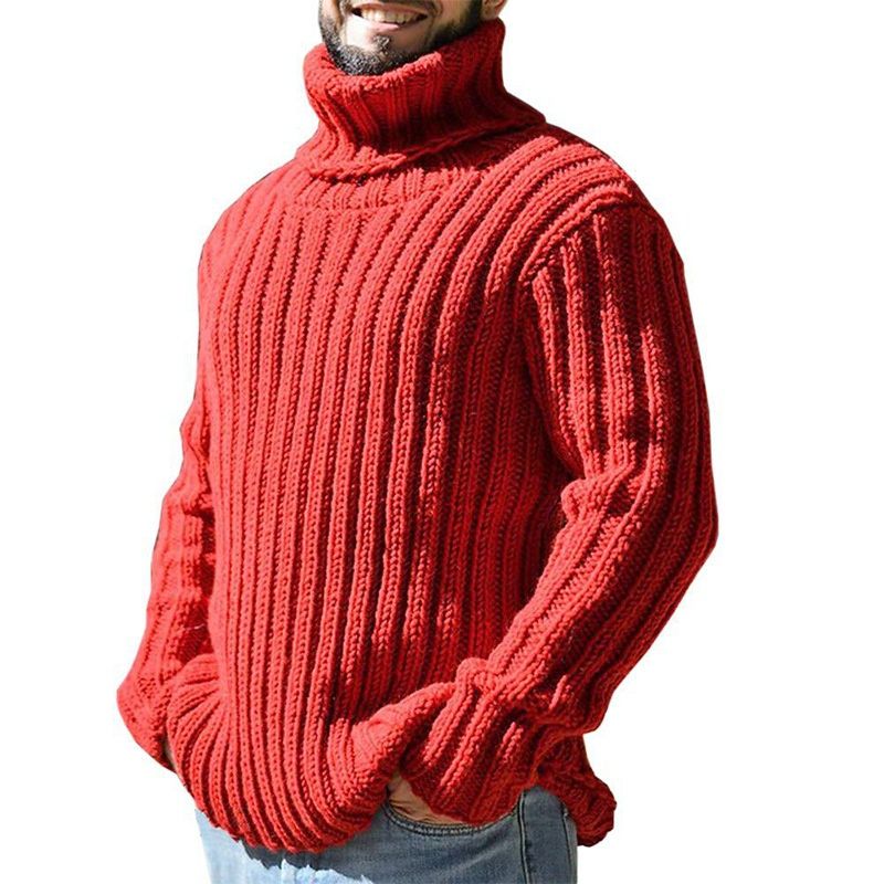 Pulse Pulse Cross-Border Turtleneck Solid Color Slim Fit Knitted Top 2025 Autumn Winter New Fashion Sweater European And American_voghion.com