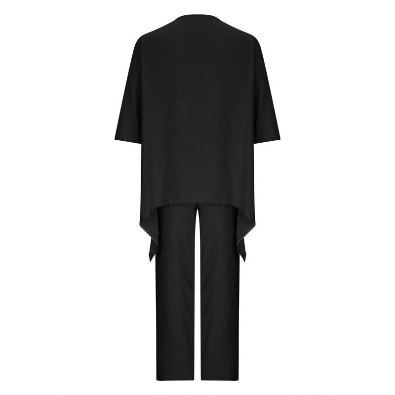 Women's Spring and Autumn new long-sleeved round neck large size fashion loose two-piece suits for women_voghion.com