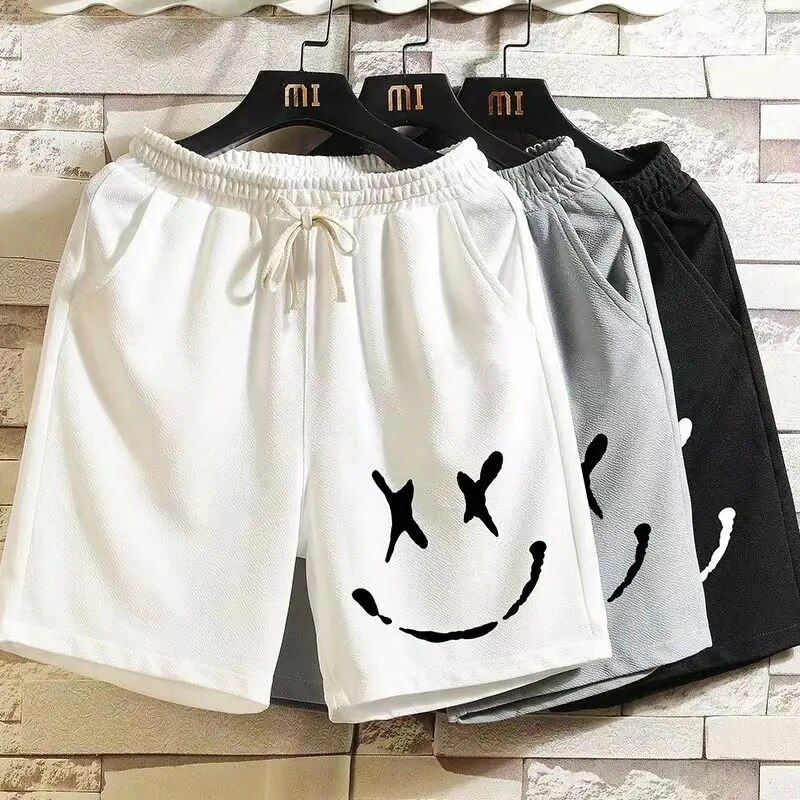 2023 Fashion Men's Cotton Beach Funny Graphics Print Sweat Pant Hip Hop Breathable Sports Casual Shorts Free Shipping_voghion.com