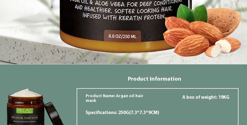 MELAO Forrest Gum Oil Saç Maskesi Kuru Kuru Boyama Haşlama Saç Yumuşatma Saç Özü_voghion.com