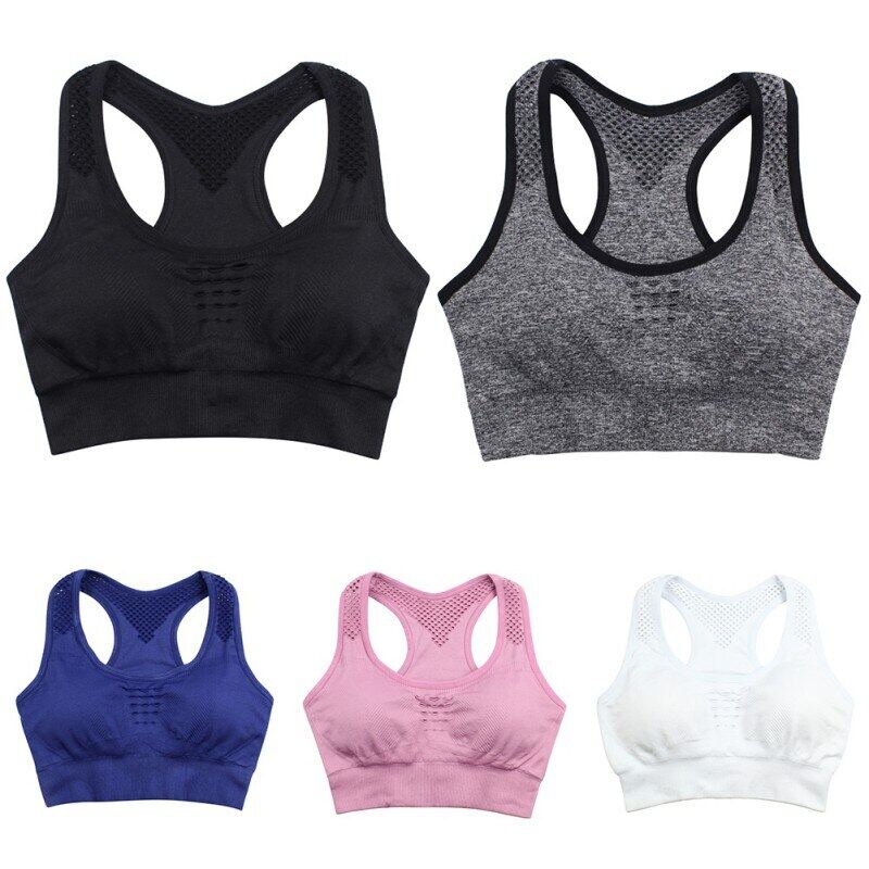 SUPERFLOWER Reggiseno Fiess da donna con scollo a U senza anello in acciaio Canottiera intima traspirante cava antiurto Taglie forti_voghion.com