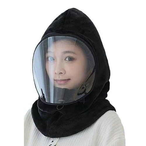LazyZoom Women's For Autumn Winter, Windproof And Cold-Proof, Cycling Pullover With Face Mask, Neck Warmer, Ear Protection,_voghion.com