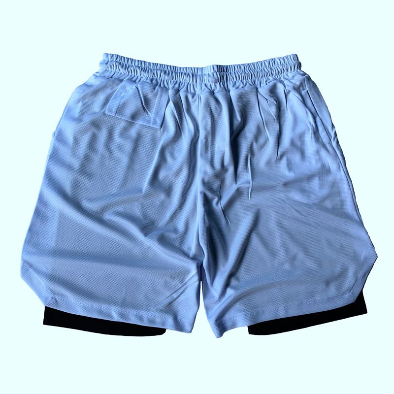 Men's 2-In-1 Running Shorts - 5-Inch Quick-Dry Mesh Liner Gym Workout & Jogging Shorts_voghion.com