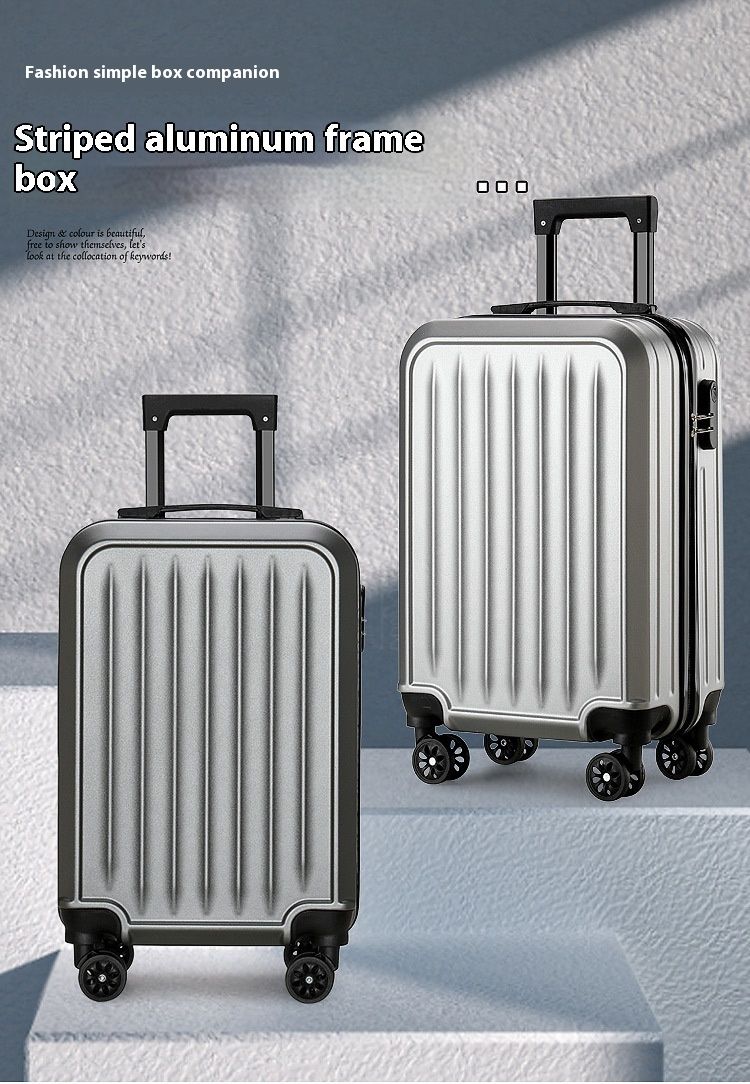 Sturdy and durable travel new student password box, 20 inch boarding case, zippered double-layer trolley case_voghion.com