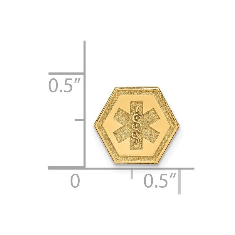 14k Non-enameled Attachable Medical Emblem Charm_voghion.com