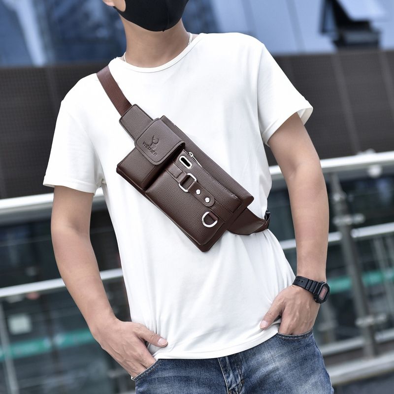 WEIXIER Marke Unisex Single-Schulter Multi-Funktion Sport Laufen Große-kapazität Taille männer Brust Tasche Casual Messenger brieftasche_voghion.com
