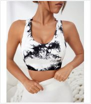 Reggiseno sportivo tie-dye senza cuciture per donna - Top da yoga ad alto impatto con tessuto traspirante e traspirante, design con schiena incrociata di supporto_voghion.com