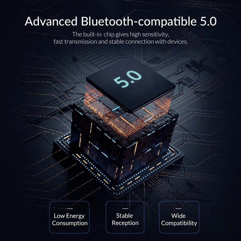 ORICO USB Bluetooth 5.0 Dongle Adapter Mini Wireless Mouse Music Audio Receiver Transmitter for PC Speaker Mouse Laptop_voghion.com