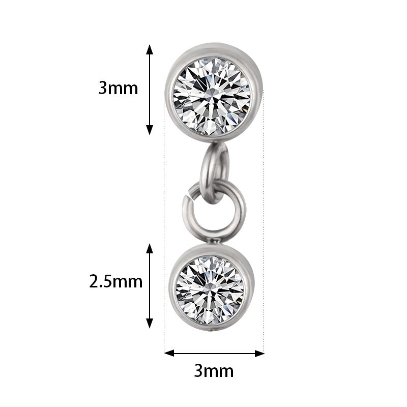 Catena pendente in titanio G23, orecchini garofano Fianit, labbra superiori, pelle sintetica, gioielli per piercing_voghion.com