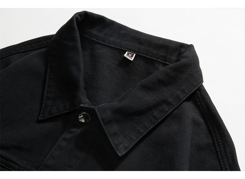 2024 Autumn Men's Oversize White Denim Jacket Fashion Streetwear Cotton Casual Loose High Quality Jean Coats Blue Green Black_voghion.com