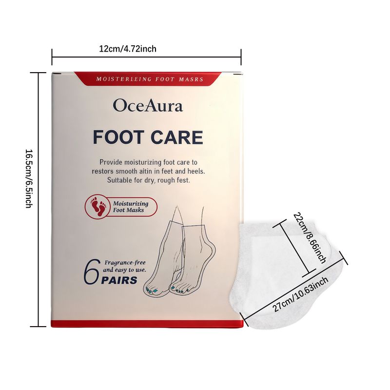 OCEAURA Foot Mask Gentle Care Cleansing Feet Soft Smooth Moisturizing Hydrating Convenient To Use_voghion.com