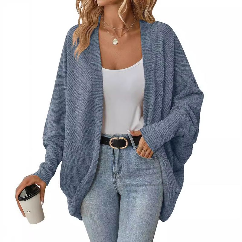 Abbigliamento da donna Cardigan lungo in maglia da donna - Cappotto in maglia con scollo a V e apertura frontale_voghion.com